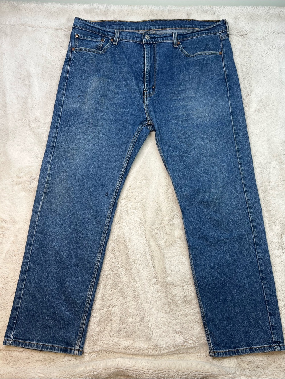Levis 505 Jeans Mens 40x30 Regular Fit Straight Leg Blue Denim